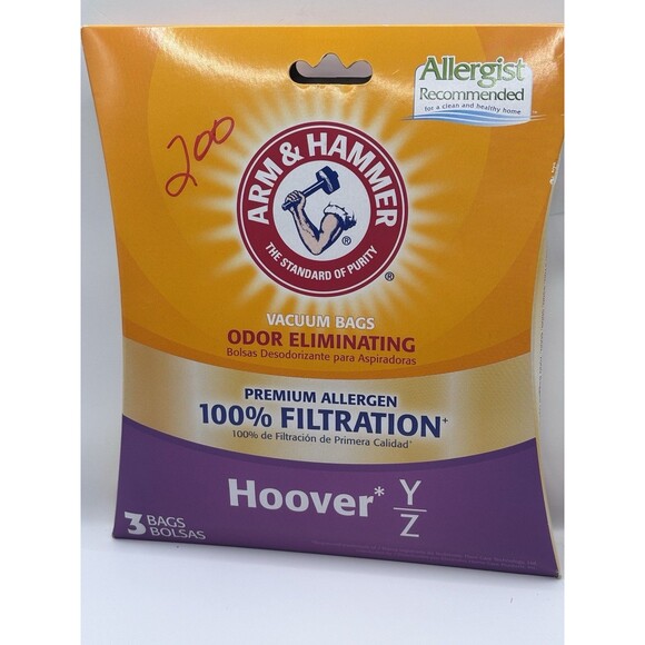 Arm & Hammer Hoover Type Y Z Odor Eliminating Vacuum Bags*3 Pack*Brand New - Picture 1 of 5